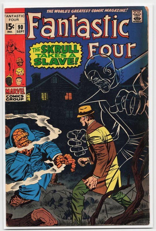 Fantastic Four #90 (Marvel Comics, 1969), raw, ungraded comic book — front cover