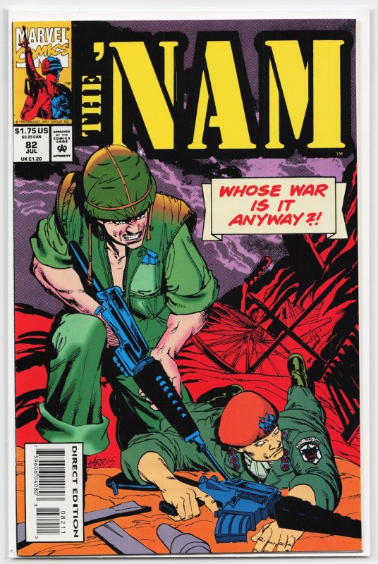 The 'Nam #82 (1993), raw, ungraded comic book — front cover