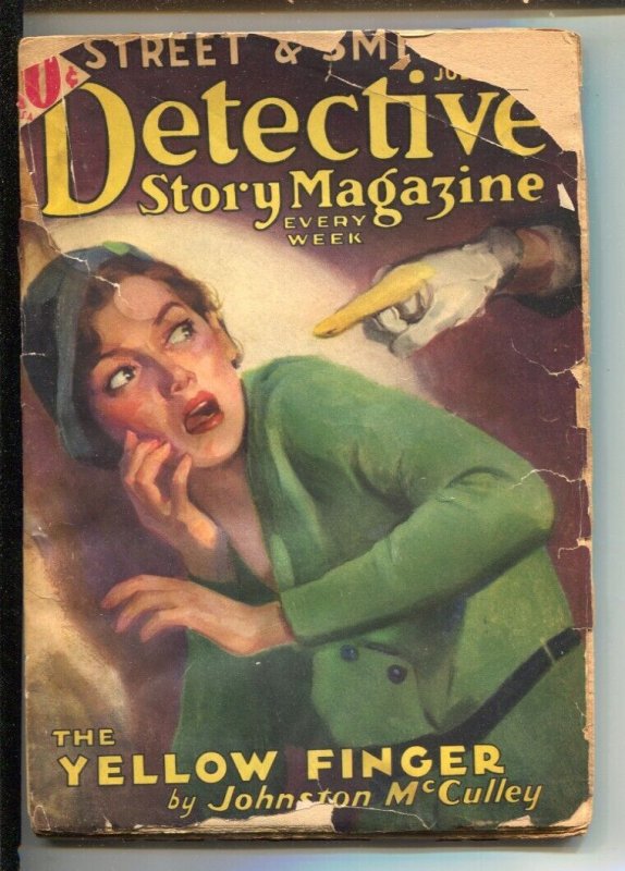 Pulp: Detective 7/30/1932-Street & Smith-"Yellow Finger" Johnston McCulley-c..., raw, ungraded comic book — front cover