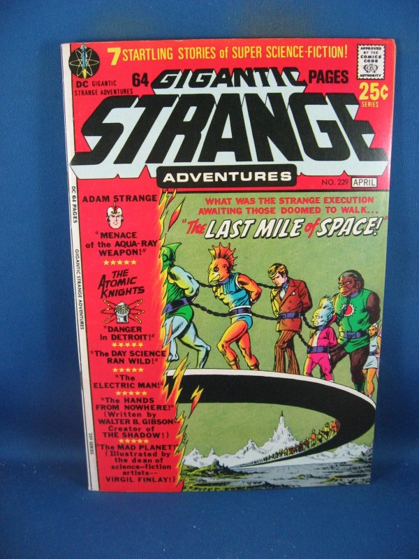 Gigantic Strange Adventures #229 (DC Comics, 1971), raw comic book in VF condition — front cover