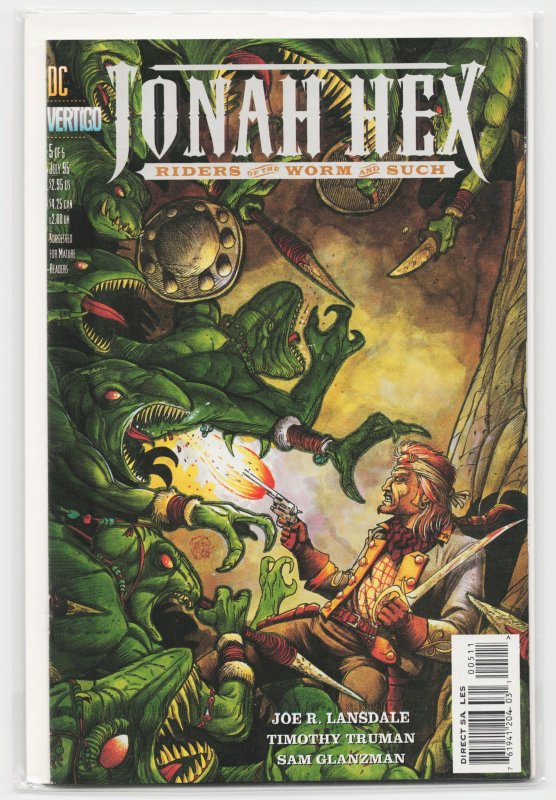 Jonah Hex: Riders of the Worm and Such #5 (DC Comics, 1995), raw, ungraded comic book — front cover