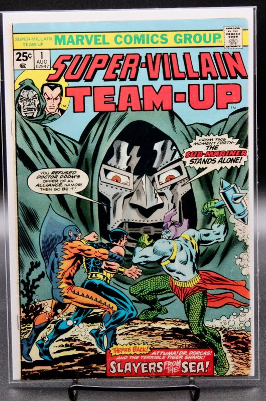 Super-Villain Team-Up #1-17 + Giant Size #1,2 – Marvel (1975) Full Run Minus One (Marvel Comics, 1975), raw, ungraded comic book — front cover