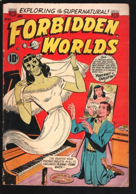 Forbidden Worlds #28 (1954), raw, ungraded comic book — front cover
