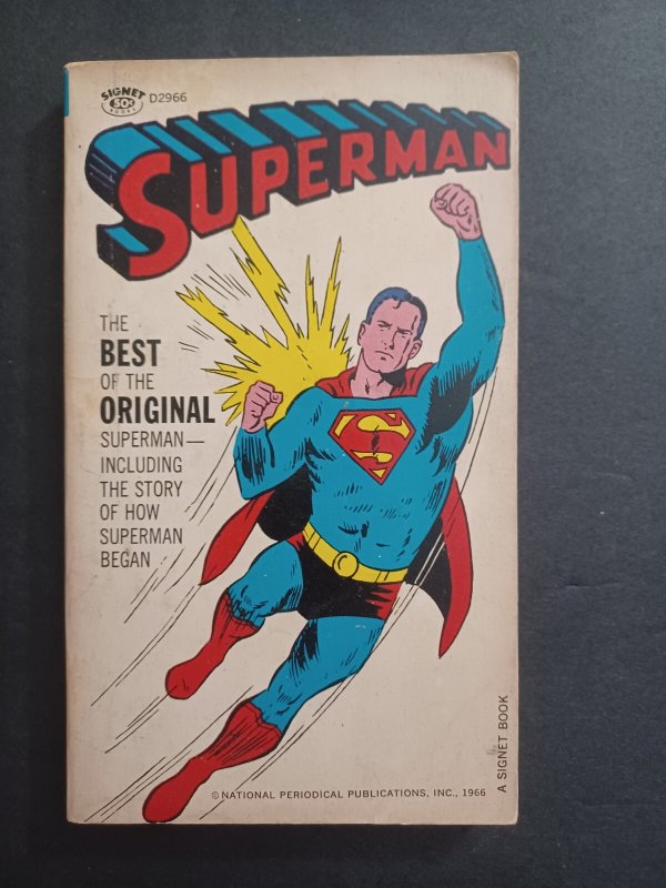 Superman Paperback Signet D2966 - DC Comics Best of - 1966 (DC Comics, 1966), raw, ungraded comic book — front cover