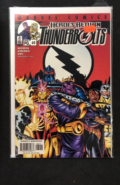 Thunderbolts #60 (Marvel Comics, 2002), raw, ungraded comic book — front cover