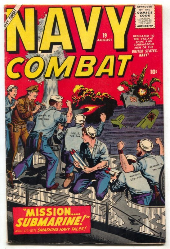 Navy Combat #19 (Atlas Comics, 1958), raw comic book in FN condition — front cover