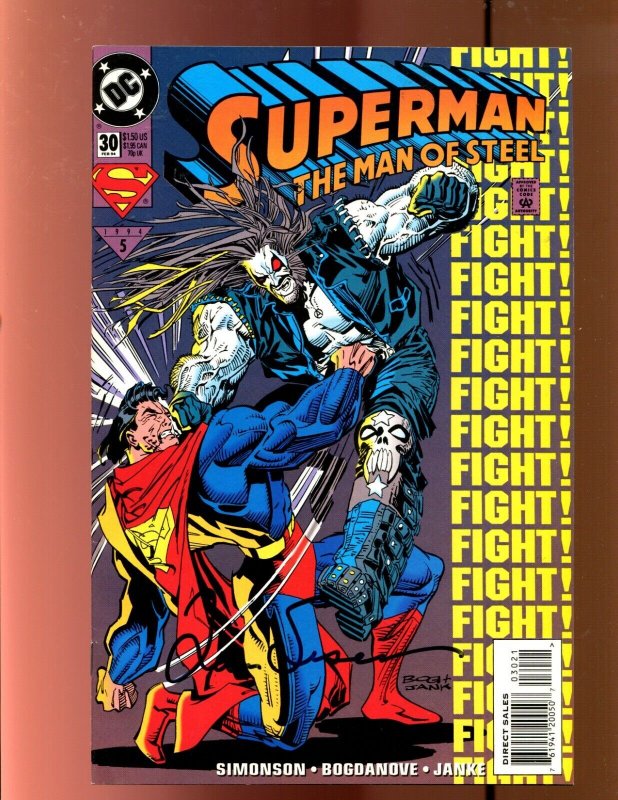 Superman: Man of Steel #30 (DC Comics, 1994), raw comic book in 9.0 condition — front cover