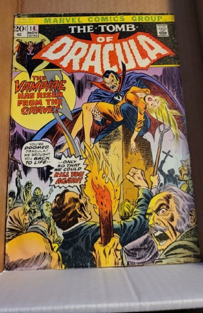 Tomb of Dracula #14 (Marvel Comics, 1973), raw, ungraded comic book — front cover