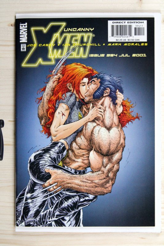 The Uncanny X-Men #394 (Marvel Comics, 2001), raw comic book in NM- 9.2 condition — front cover