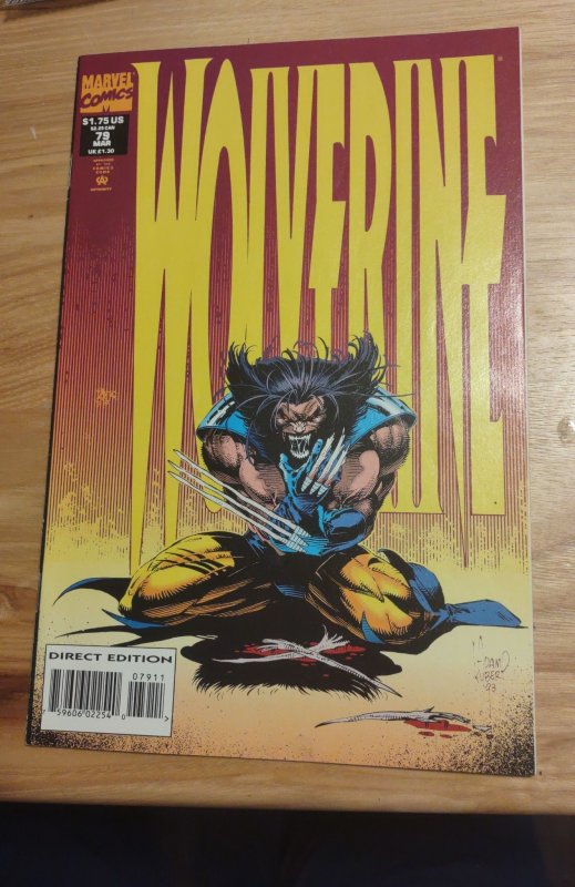 Wolverine #79 (Marvel Comics, 1994), raw, ungraded comic book — front cover