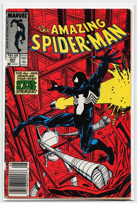 The Amazing Spider-Man #291 (Marvel Comics, 1987), raw, ungraded comic book — front cover