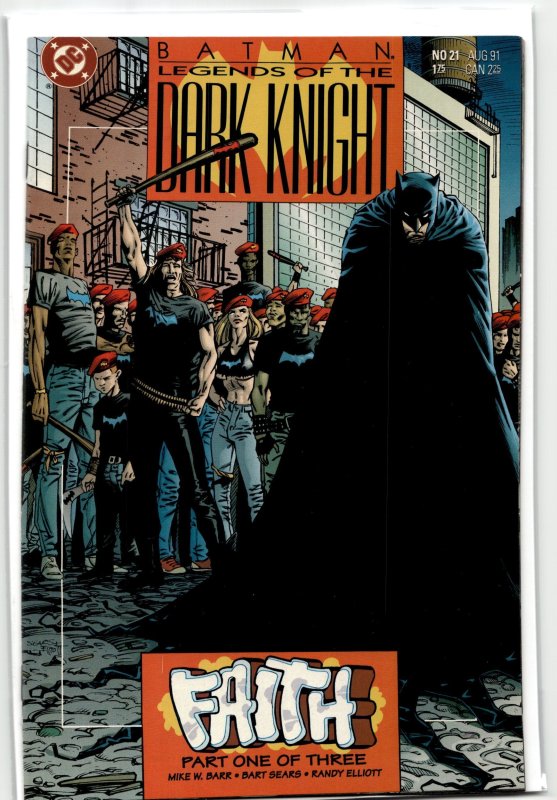 Legends of the Dark Knight #21 (1991), raw, ungraded comic book — front cover