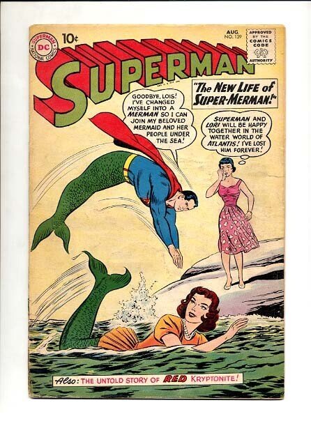 Superman #139 (DC Comics, 1960), raw comic book in VG condition — front cover