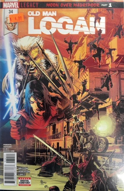 Old Man Logan #34 (Marvel Comics, 2018), raw, ungraded comic book — front cover