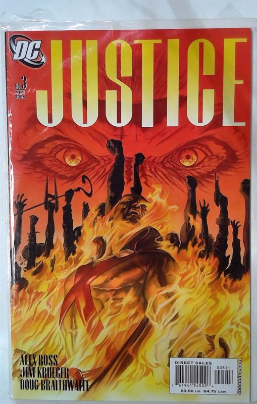 Justice #3 (DC Comics, 2006), raw comic book in NM- condition — front cover