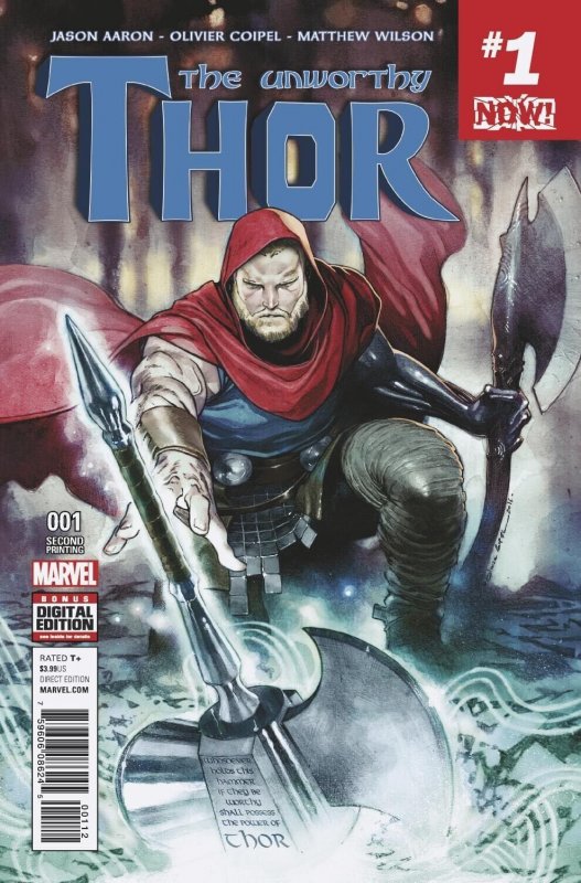 Unworthy Thor #1 (Marvel Comics, 2017), raw comic book in NM condition — front cover