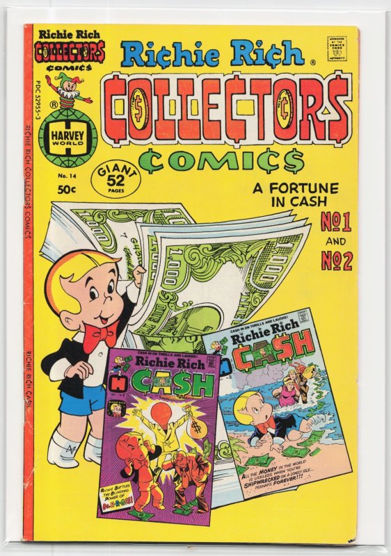 Harvey Collectors Comics #14, raw, ungraded comic book — front cover