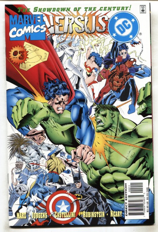 DC Versus Marvel #3 (DC Comics, 1996), raw, ungraded comic book — front cover