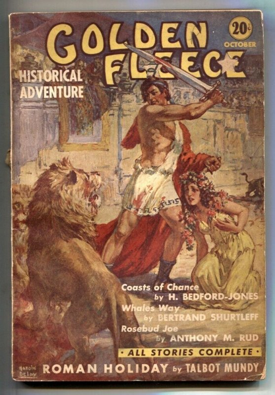 Pulp: Golden Fleece Pulp #1 (1938), raw, ungraded comic book — front cover