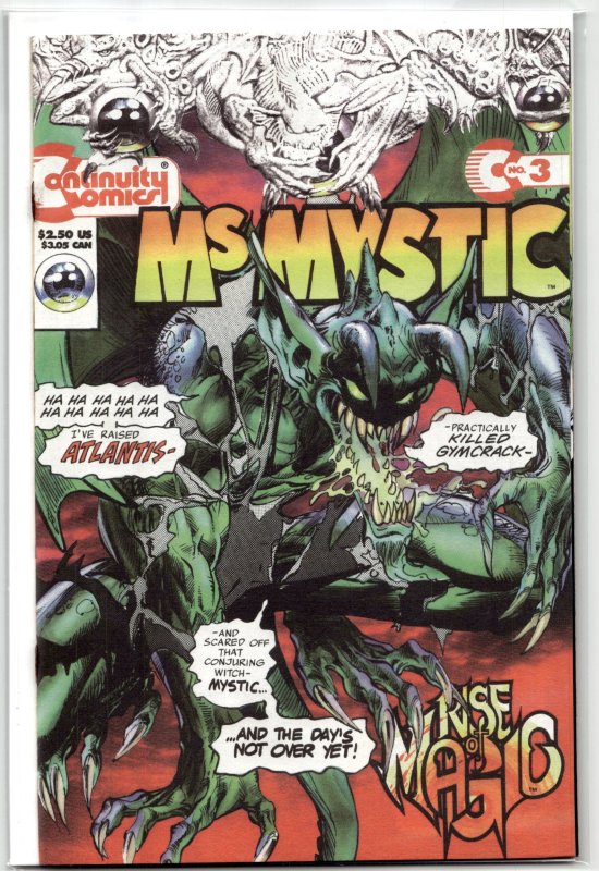 Ms. Mystic #3 (Continuity Comics, 1993), raw, ungraded comic book — front cover