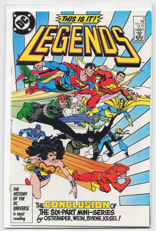 Legends #6 (1987), raw, ungraded comic book — front cover
