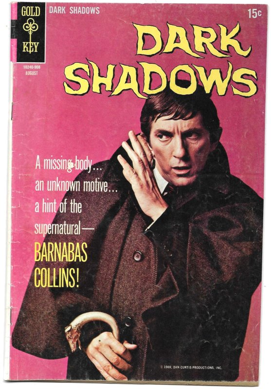 Dark Shadows #2 (1969), raw, ungraded comic book — front cover