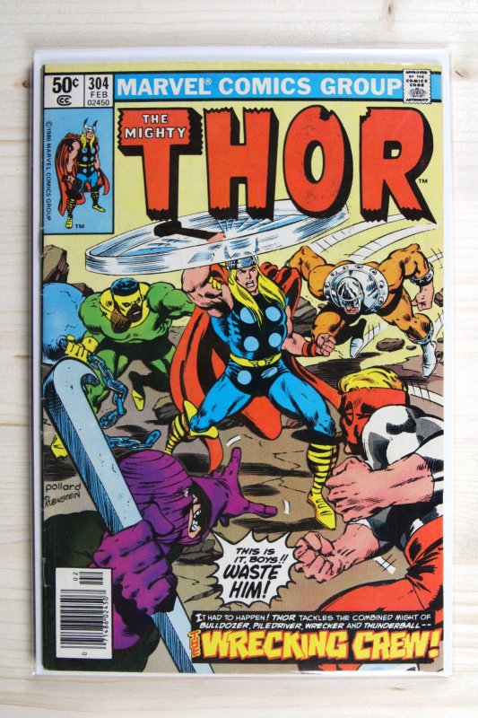 Thor #304 (Marvel Comics, 1981), raw comic book in VF- 7.5 condition — front cover