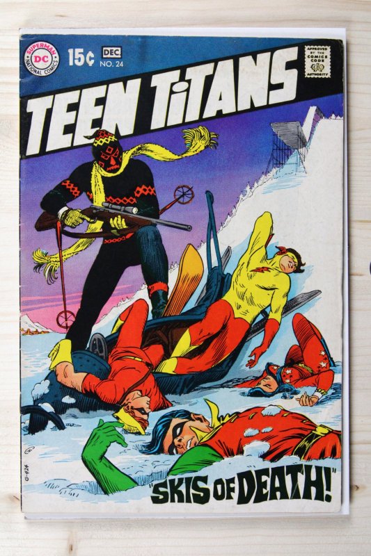 Teen Titans #24 (DC Comics, 1969), raw comic book in VG/FN 5.0 condition — front cover