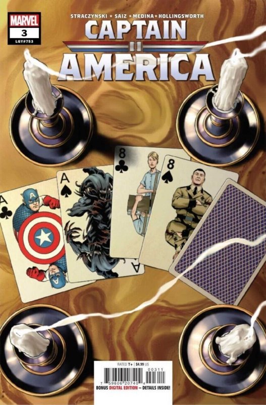 Captain America #3 (Marvel Comics, 2023), raw comic book in NM condition — front cover
