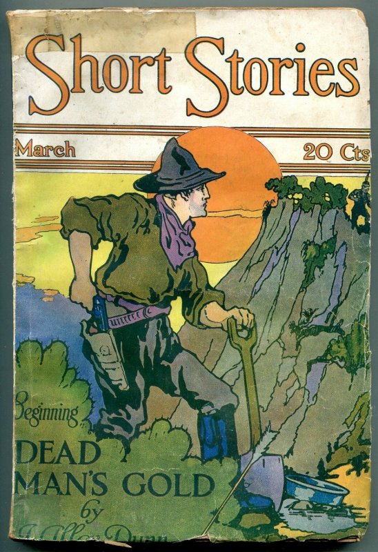 Short Stories Pulp March 1920- George Carlson Cover- Dead Man's Gold G+, raw, ungraded comic book — front cover
