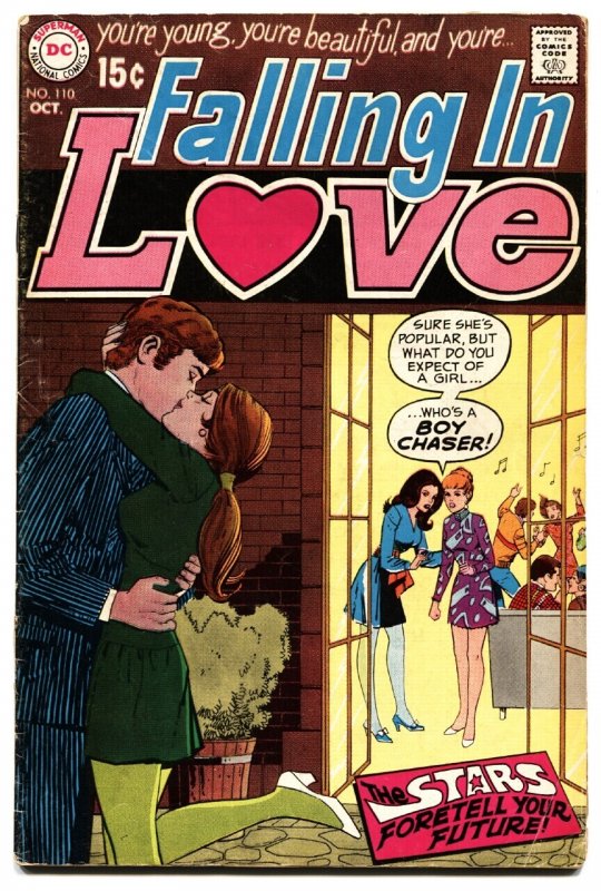 Falling in Love #110 (DC Comics, 1969), raw comic book in VG- condition — front cover