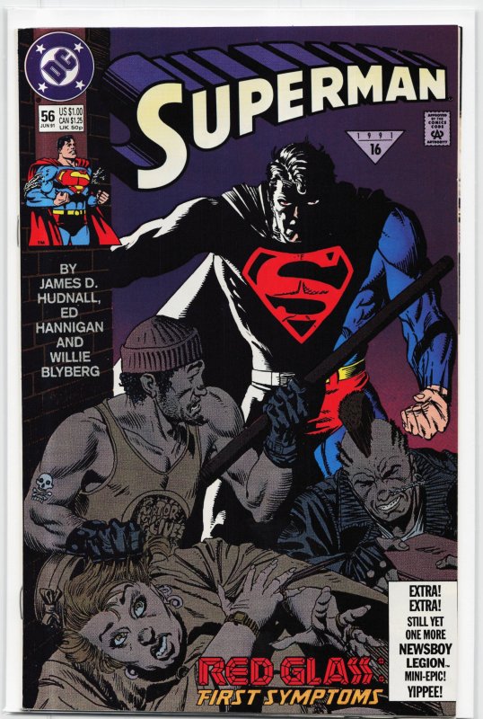 Superman #56 (DC Comics, 1991), raw, ungraded comic book — front cover