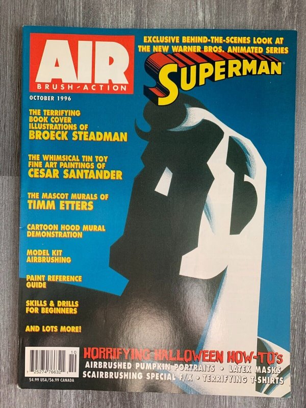 1996 Oct AIR Brush Action Magazine FN 6.0 Superman Animated Series / Halloween (1996), raw comic book in FN 6.0 condition — front cover