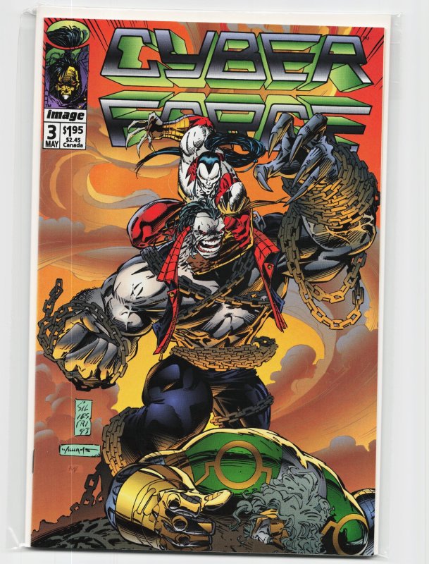 Cyber Force #3 (Image Comics, 1993), raw, ungraded comic book — front cover