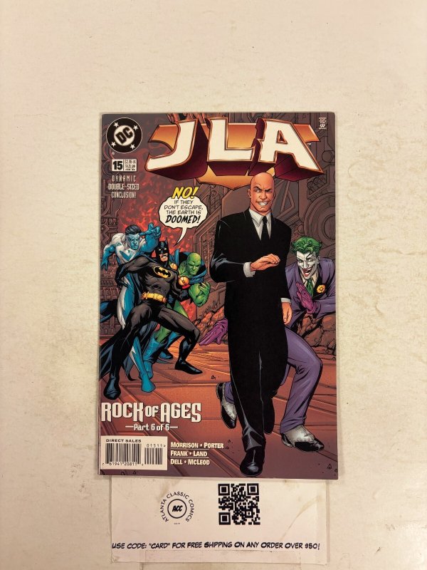 JLA #15 (DC Comics, 1998), raw comic book in NM condition — front cover
