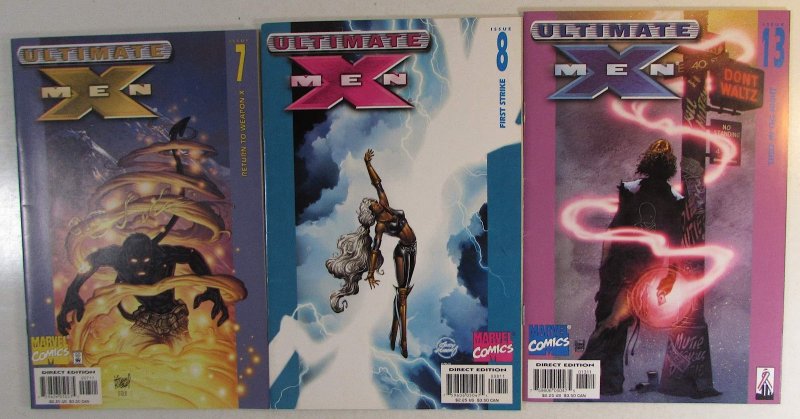 Ultimate X-Men Lot of 3 #7, 8, 13 Marvel (2001) 1st Series Comic Books (Marvel Comics, 2001), raw, ungraded comic book — front cover