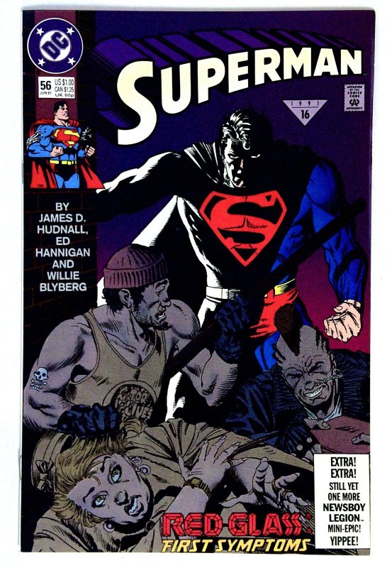 Superman #56 (DC Comics, 1991), raw comic book in NM- condition — front cover