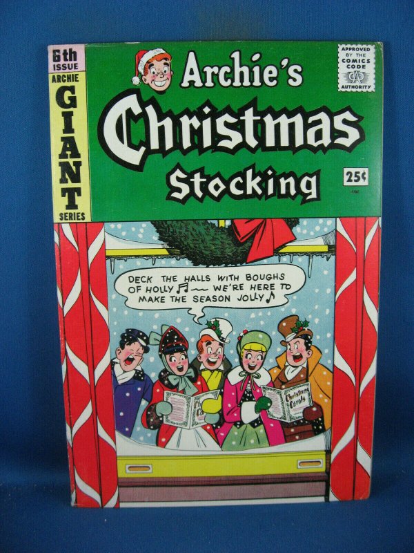 Archie Christmas Stocking #6 (1959), raw comic book in VF condition — front cover