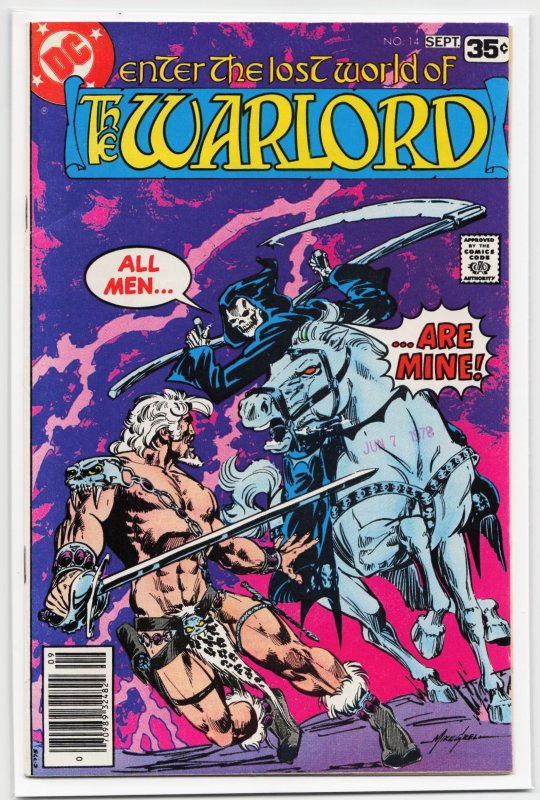 Warlord #14 (DC Comics, 1978), raw, ungraded comic book — front cover