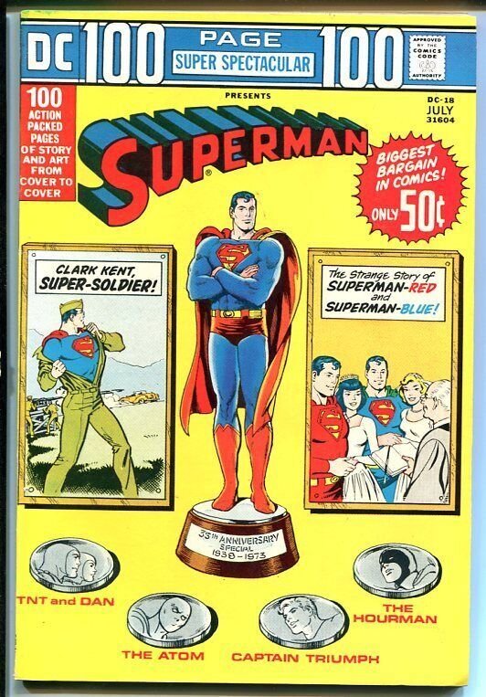 DC #100 (DC Comics, 1971), raw comic book in VF condition — front cover