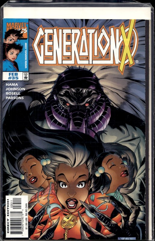 Generation X #35 (Marvel Comics, 1998), raw, ungraded comic book — front cover