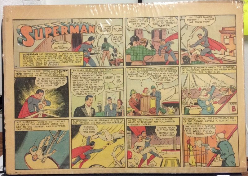 1940 Superman Color Strip #29 (DC Comics, 1940), raw, ungraded comic book — front cover