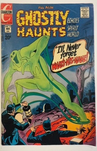 Ghostly Haunts #27 (Charlton Comics, 1972), raw, ungraded comic book — front cover