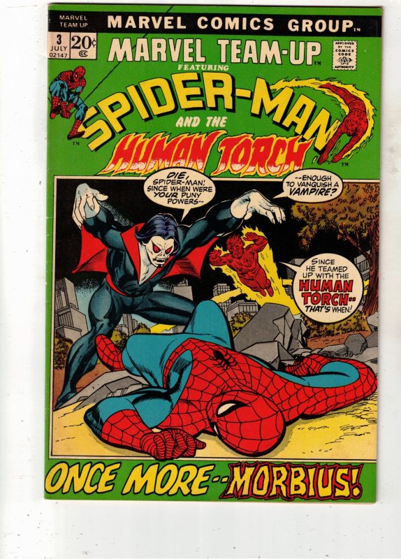 Marvel Team-Up #3 (Marvel Comics), raw comic book in VF/NM condition — front cover