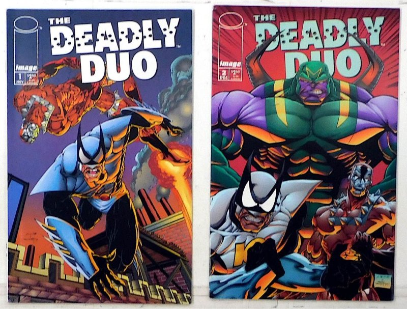 Deadly Duo Lot of 2 #1, 2 (1994) Image Comics 1st Print Comic Books (Image Comics, 1994), raw, ungraded comic book — front cover