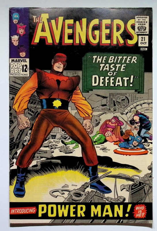 The Avengers #21 (Marvel Comics, 1965), raw, ungraded comic book — front cover