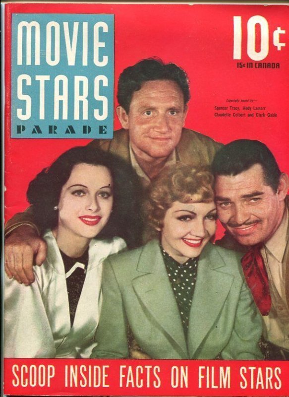 Pulp: Movie Stars on Parade-Fall1940-Tracy-Gable-Lamarr-Southern States Pedi..., raw, ungraded comic book — front cover