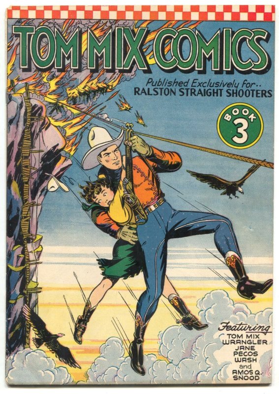 Tom Mix Comics #3 (1941), raw comic book in FN- condition — front cover
