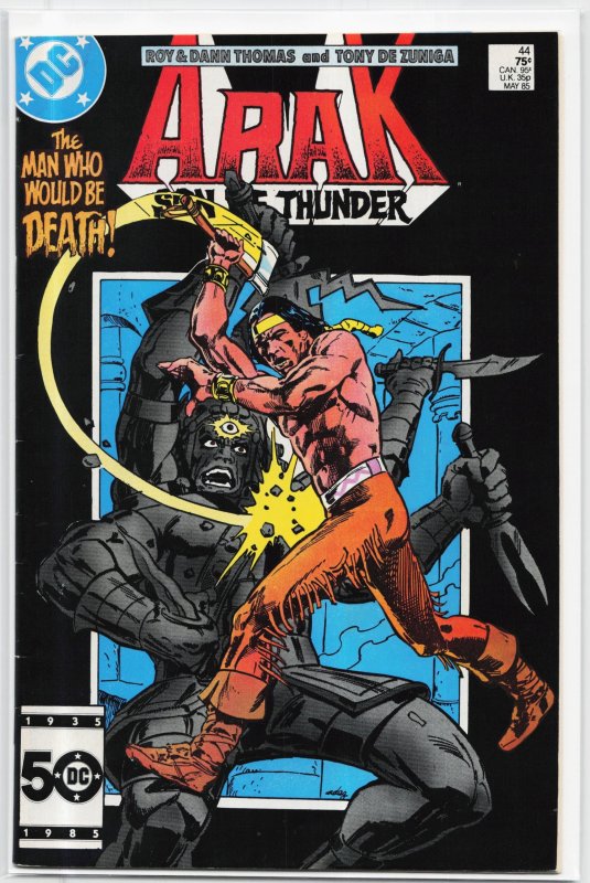 Arak, Son of Thunder #44 (1985), raw, ungraded comic book — front cover