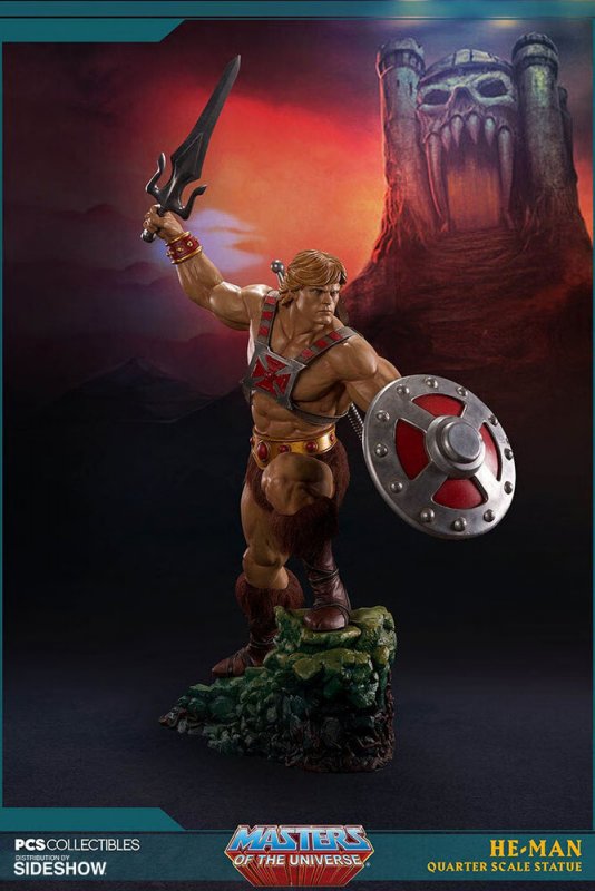Sideshow, Pop Culture Shock, Classic He-Man, 1/4 Scale Statue (Regular), raw, ungraded comic book — front cover